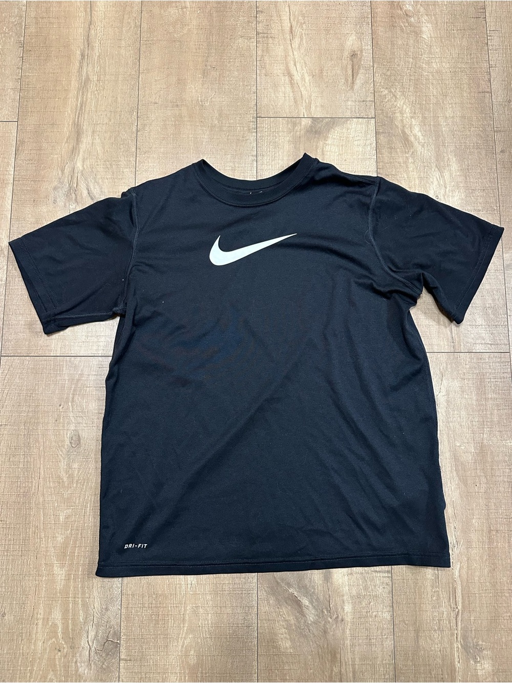Nike Black Short Sleeve Tee with White Swoosh